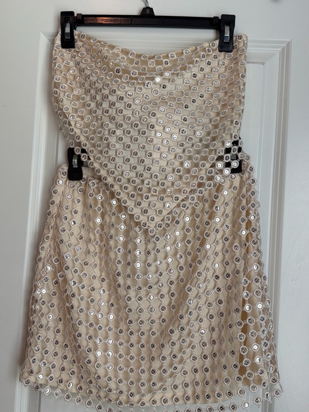 Strapless Sequin Embellished 2 Piece Set